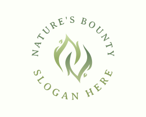 Organic Natural Leaf logo design