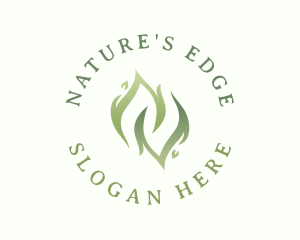 Organic Natural Leaf logo design