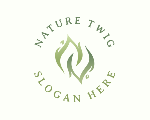 Organic Natural Leaf logo design