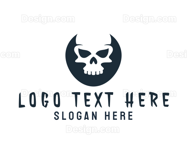 Scary Skull Head Logo