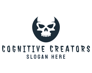 Scary Skull Head logo design