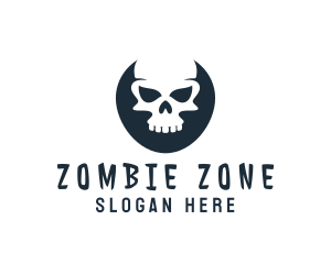 Scary Skull Head logo design