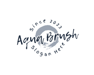 Grunge Brand Business Brush logo design