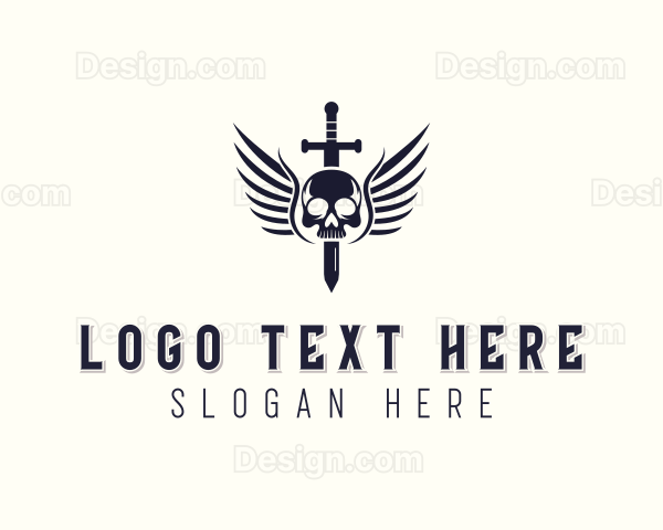 Hunter Skull Sword Logo