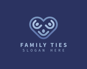 Heart Love Family logo design