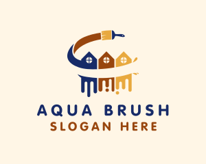 House Painting Brush  logo design