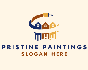 House Painting Brush  logo design