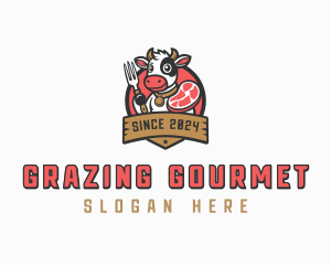 Meat Cow Dining logo design