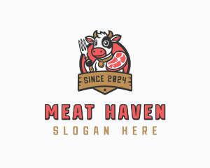 Meat Cow Dining logo design