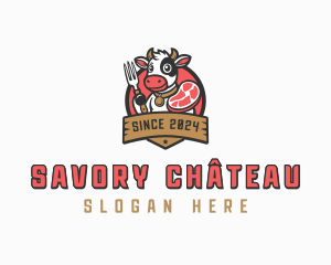 Meat Cow Dining logo design