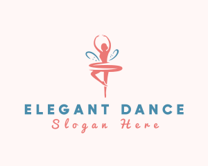 Elegant Ballerina Dancer  logo design