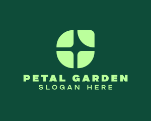 Green Window Petals logo design