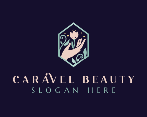 Beauty Floral Hand logo design