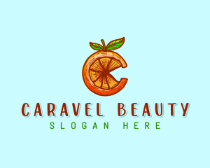 Orange Fruit Letter C logo design