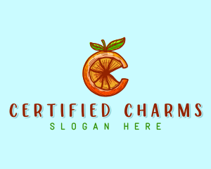 Orange Fruit Letter C logo design