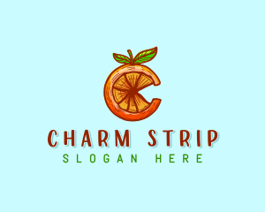 Orange Fruit Letter C logo design