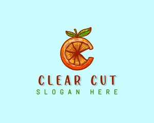 Orange Fruit Letter C logo design