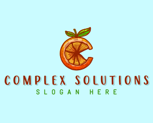 Orange Fruit Letter C logo design