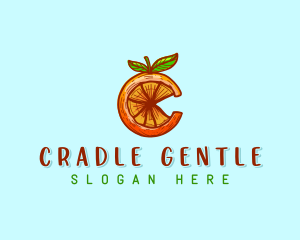 Orange Fruit Letter C logo design