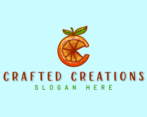 Orange Fruit Letter C logo design