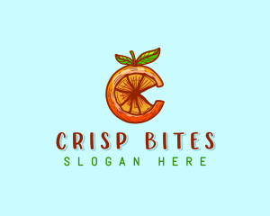 Orange Fruit Letter C logo design