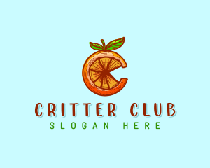 Orange Fruit Letter C logo design