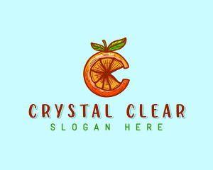 Orange Fruit Letter C logo design