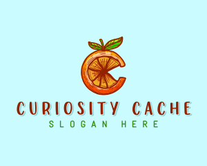 Orange Fruit Letter C logo design