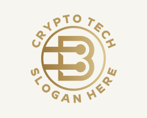 Fintech Cryptocurrency Letter B logo