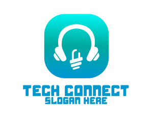 Tech Headphone App logo design