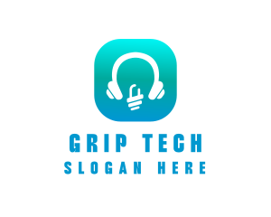 Tech Headphone App logo design