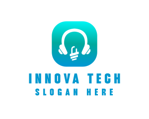 Tech Headphone App logo design