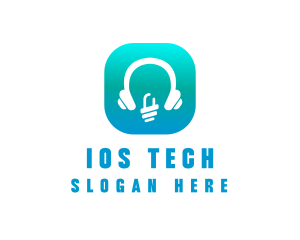 Tech Headphone App logo design