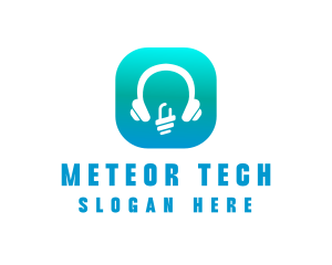 Tech Headphone App logo design