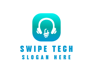 Tech Headphone App logo design