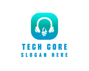 Tech Headphone App logo design