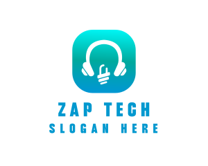 Tech Headphone App logo design