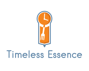 Food Time Grandfather Clock logo design