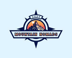 Mountain Outdoor Compass logo design