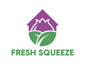 Purple Flower House logo design