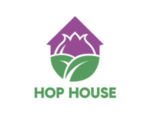 Purple Flower House logo design