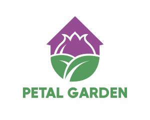 Purple Flower House logo design