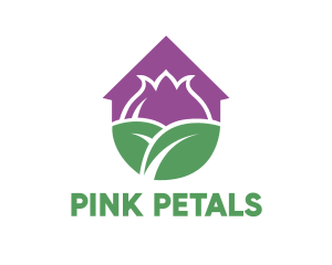 Purple Flower House logo design