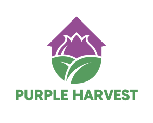 Purple Flower House logo design