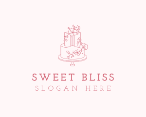 Cake Bakery Dessert logo design