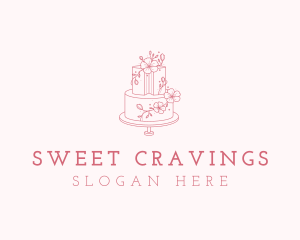 Cake Bakery Dessert logo design