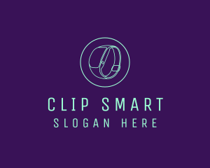 Cyan Smart Watch Tech  logo design