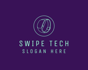 Cyan Smart Watch Tech  logo design