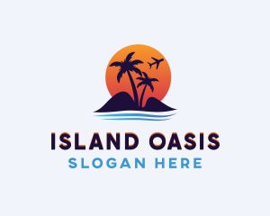 Island Beach Travel logo design