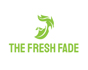 Leaf Man Mustache logo design